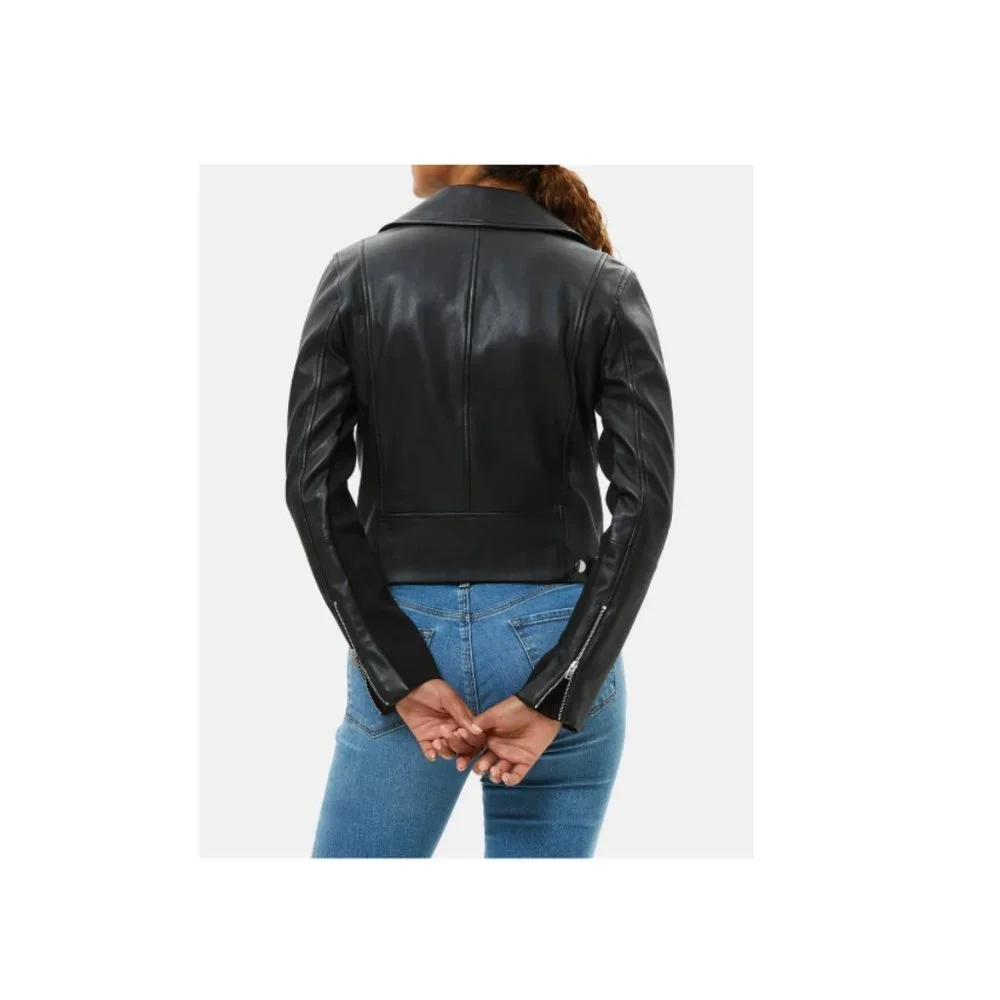 theory leather moto jacket - Picture 3 of 16